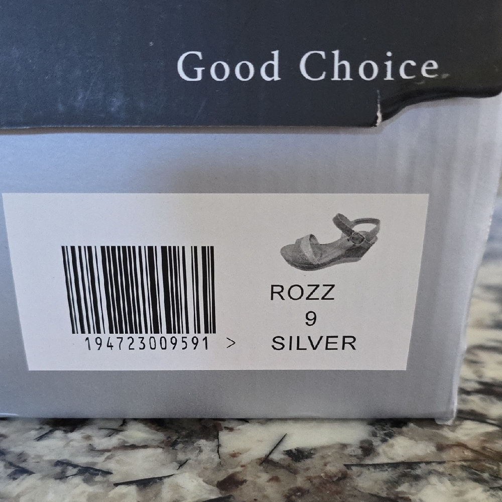 Good Chic Silver and Tan Women's Sandals - Picture 2 of 8